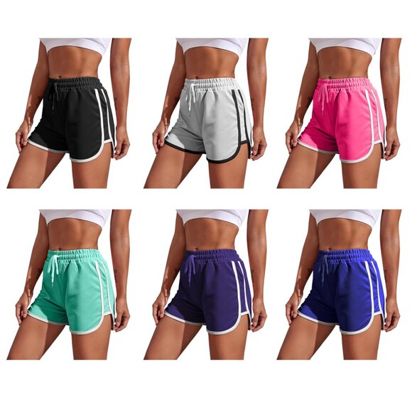 Women's Dolphin Shorts Soft Comfy Elastic Waist Athletic Workout Yoga Pants - Picture 9 of 16